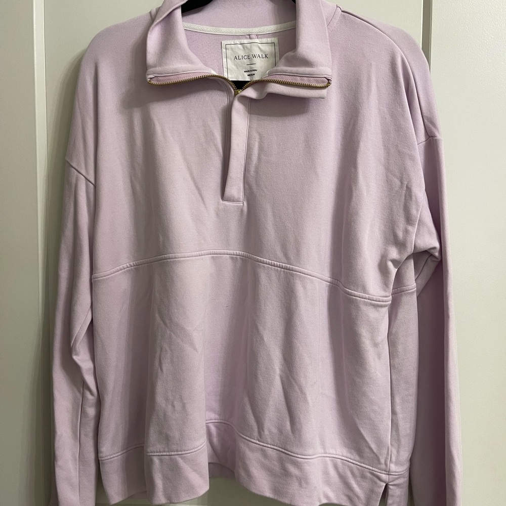Alice Walk Lavender Quarter-Zip Pullover